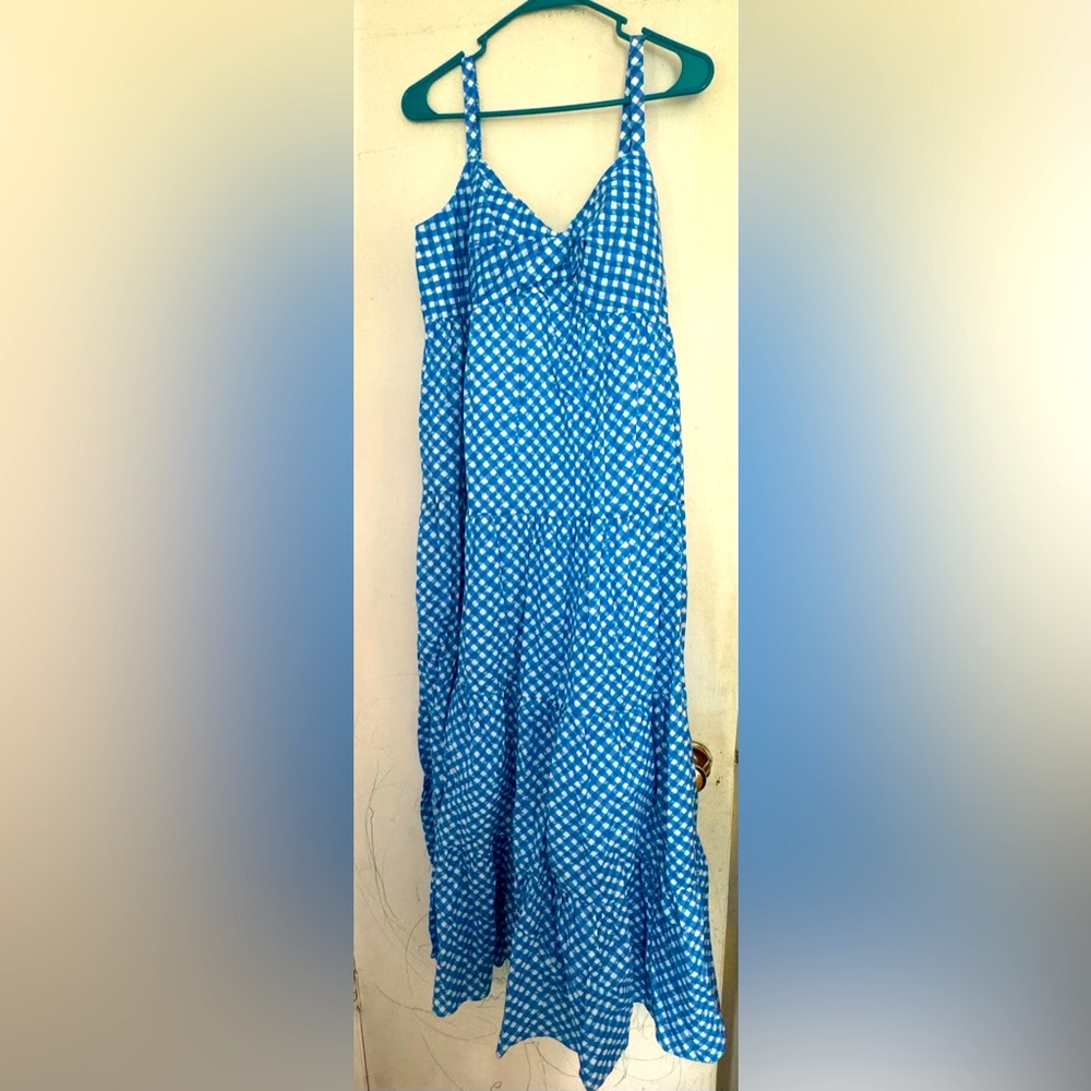 NWOT never worn except trying on Lilly Pulitzer Shylee maxi gingham dress 2023